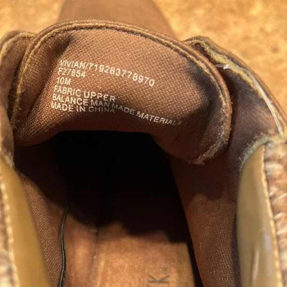 NWT Faux Suede Wedge Lace Up Booties - Picture 6 of 7